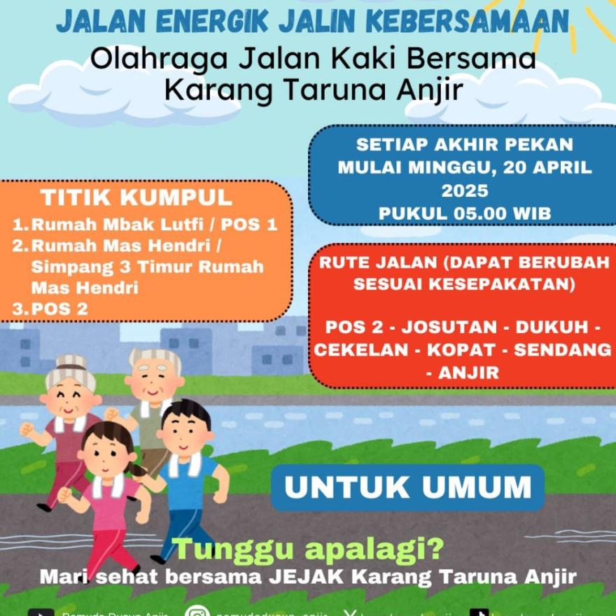 Karang Taruna Anjir Luncurkan Program Baru "JEJAK" untuk Meningkatkan Kebersamaan dan Kesehatan